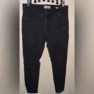 Angels Women's Dark Black Skinny Jeans